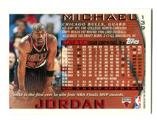 Michael Jordan 1996 Topps #139 Card