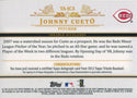 Johnny Cueto 2013 Topps Tribute Autographed Card