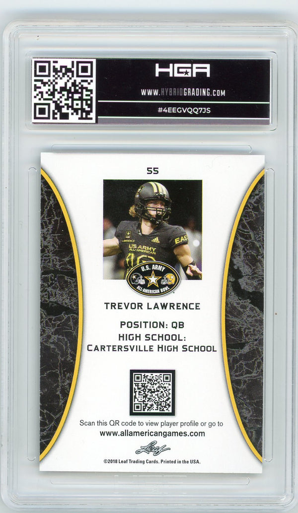 Trevor Lawrence 2018 Leaf Draft All-American Bowl Rookie Card (HGA 9 Mint)