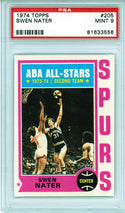 Swen Nater 1974 Topps Card #205 (PSA Mint 9)