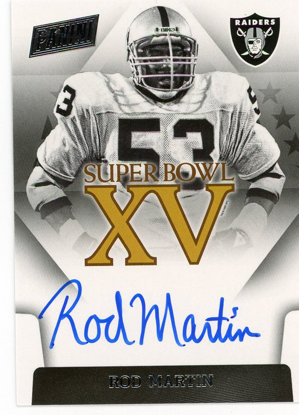 Rod Martin 2015 Panini Super Bowl XV Signatures Autographed Card
