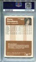 Ryne Sandberg 1983 Fleer #507 PSA Mint 9 Card
