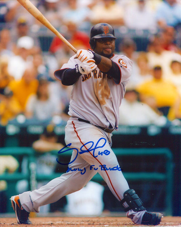 Pablo Sandoval Kung Fu Panda Autographed Hitting 8x10 Photo