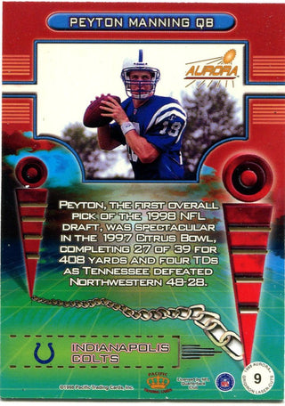 Peyton Manning 1998 Pacific Trading Football Card #9