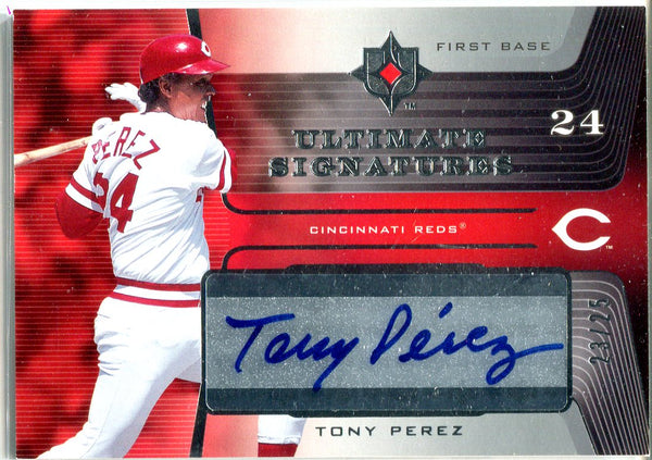 Tony Perez 2004 Upper Deck Ultimate Signatures Autographed Card