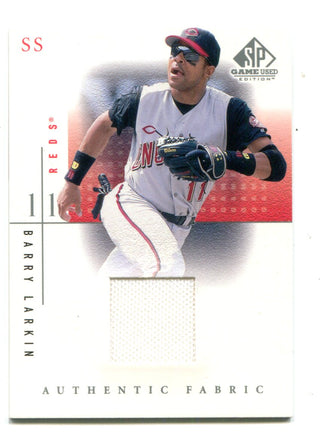 Barry Larkin 2001 Upper Deck SP Game Used Edition Jersey Card