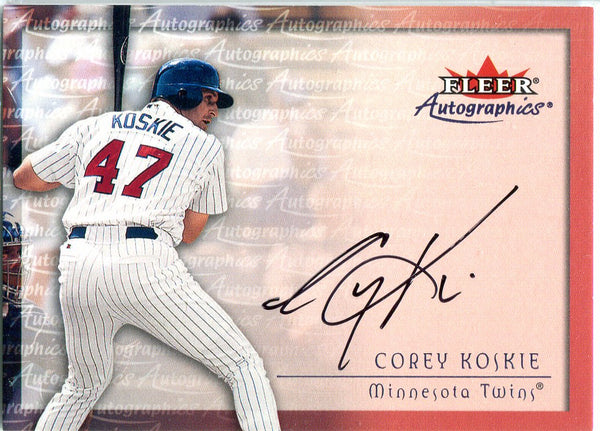 Corey Koskie 2000 Fleer Autographed Card