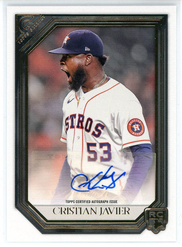 Cristian Javier Autographed 2021 Topps Gallery Rookie Card #RA-CJ