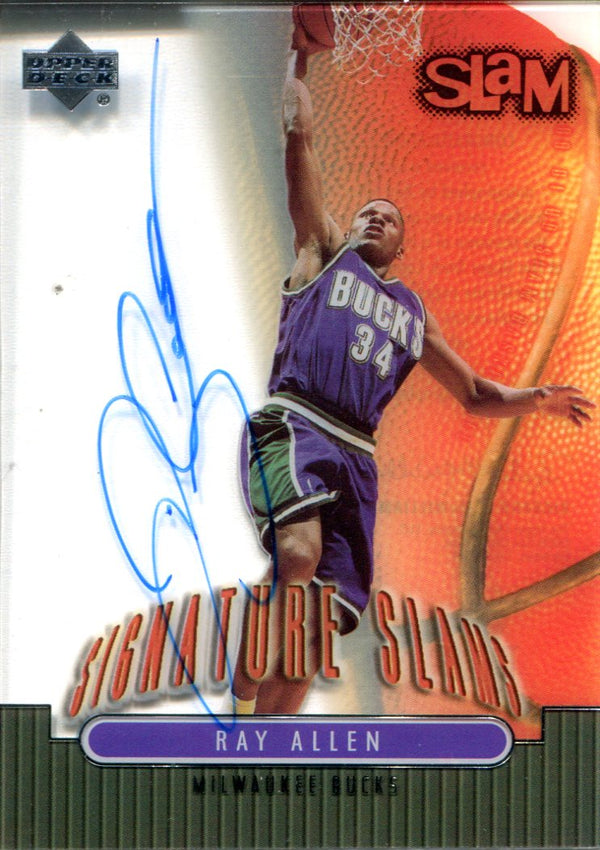 Ray Allen Autographed 2000 Upper Deck Slam Card