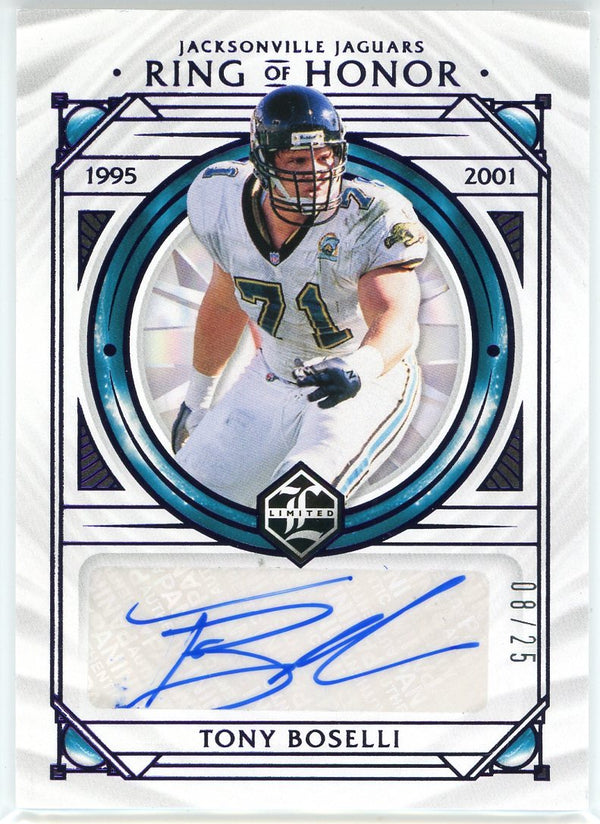 2021 Limited Tony Boselli Auto Ring of Honor #ed 01/25 Jaguars ROH-TB HOF