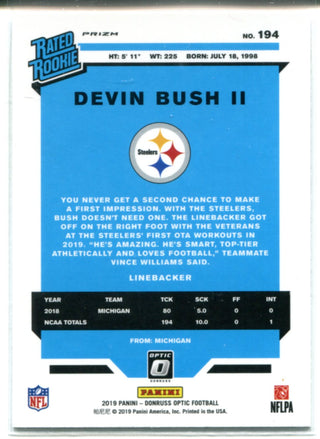 Devin Bush 2019 Optic Rated Rookie Card