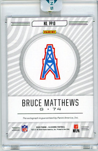 Bruce Matthews 2020 Panini Illusions Sealed Autographed Card /99