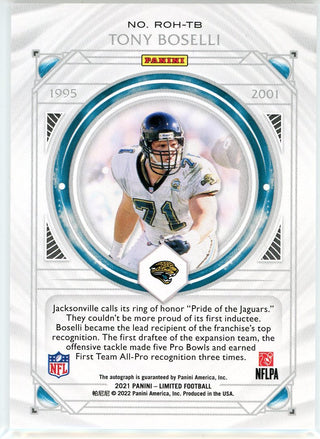 Tony Boselli Autographed 2021 Panini Limited Ring of Honor Card #ROH-TB