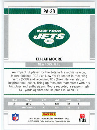 Elijah Moore 2021 Panini Chronicles Rookie Card #PA-30