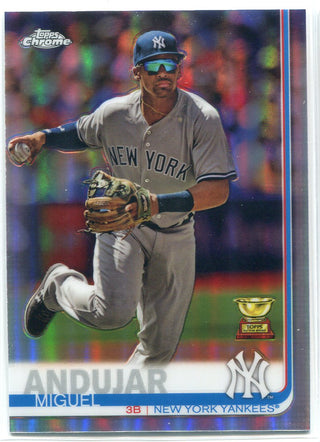 Miguel Andujar 2019 Topps Chrome Refractor Card
