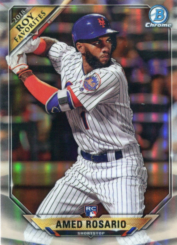 Amed Rosario 2018 Bowman Chrome ROY Favorites Rookie Card