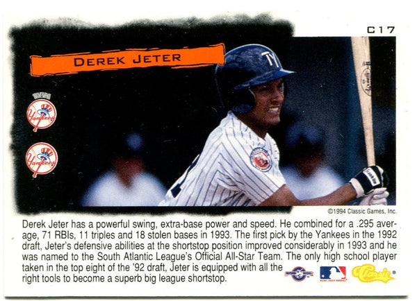 Derek Jeter 1994 Classic "Cream of the Crop"