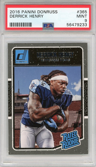 Derrick Henry 2016 Panini Donruss Rated Rookie Card #365 (PSA)