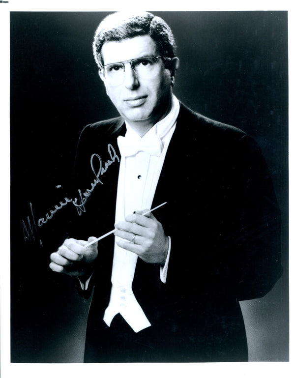 Marvin Hamlisch Autographed B&W Celebrity 8x10 Photo