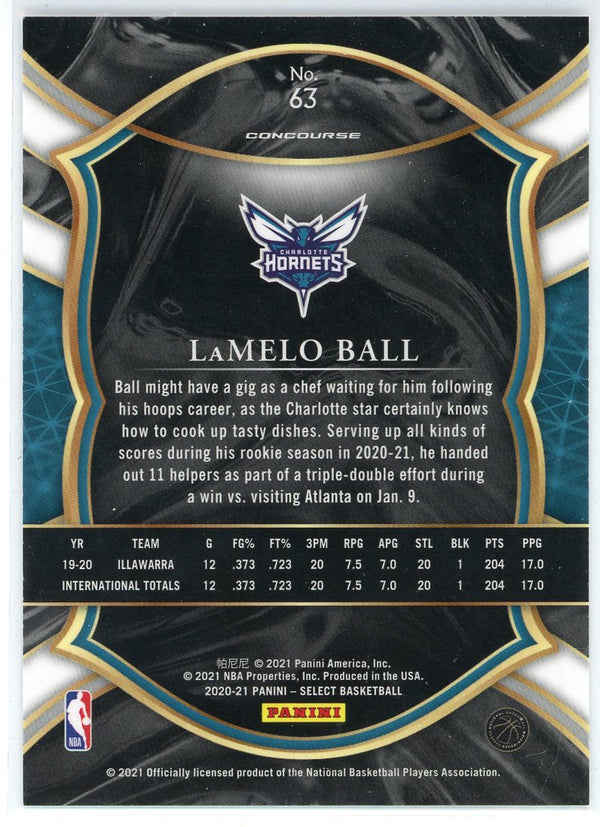 LaMelo Ball 2020-21 Panini Select Concourse Rookie Card #63