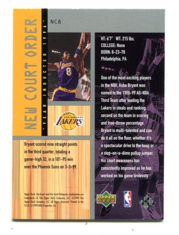 Kobe Bryant 1999 Upper Deck New Court Order #NC8 Card