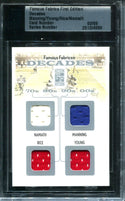 Manning, Young, Rice, & Namath Famous Fabrics First Edition Card #2/9