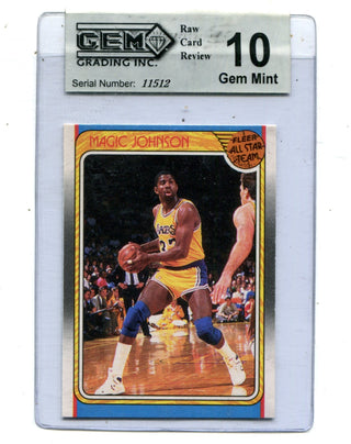 Magic Johnson 1988 Fleer All-Star #123 GEM Grading Mint 10 Card