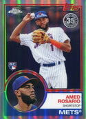 Amed Rosario 2018 Topps Chrome 83 Refractor Rookie Card
