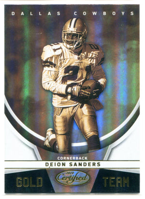 Deion Sanders 2019 Gold Team Certified Card
