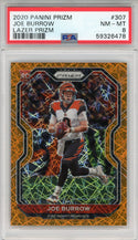 Joe Burrow 2020 Panini Prizm Orange Lazer Prizm Rookie Card #307 (PSA NM-MT 8)