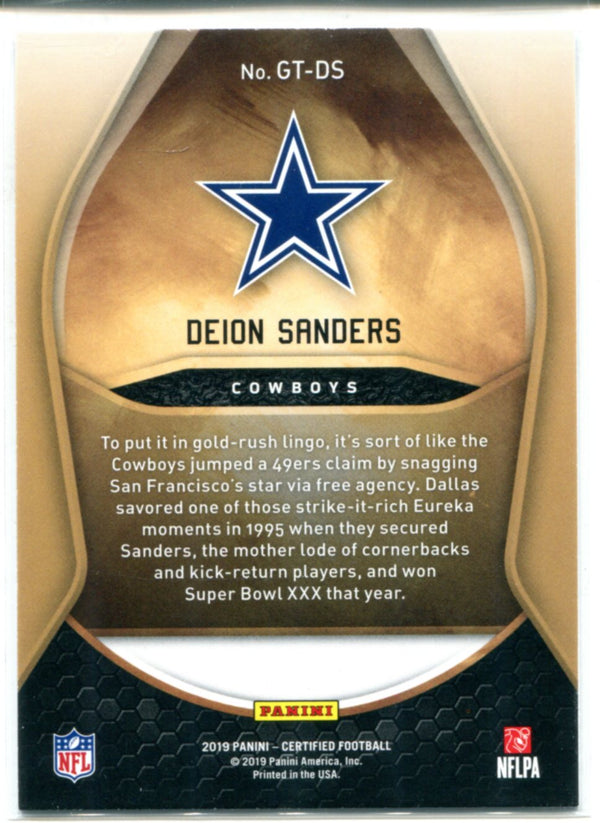 Deion Sanders 2019 Gold Team Certified Card