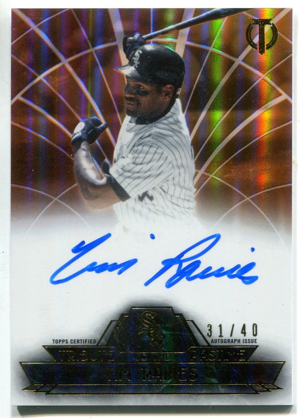 Tim Raines 2014 Topps Tribute To The Pastime Autographed Card #31/40