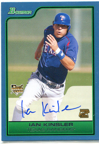 Ian Kinsler 2006 Bowman Autographed Rookie Card