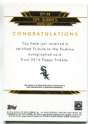 Tim Raines 2014 Topps Tribute To The Pastime Autographed Card #31/40