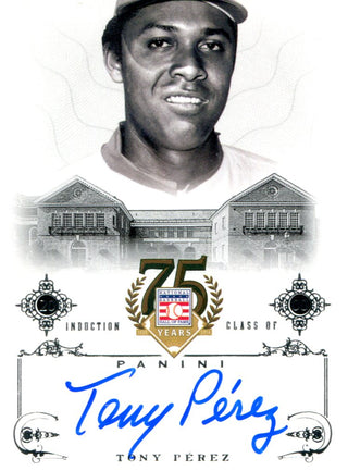 Tony Perez Autographed 2014 Panini Hall of Fame Card