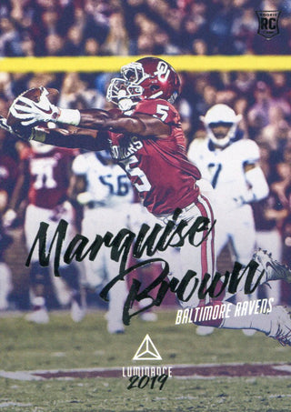 Marquise Brown 2019 Panini Luminance Rookie Card