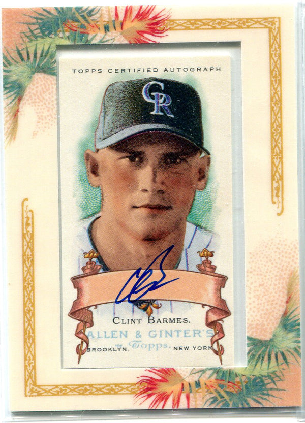 Clint Barmes 2006 Allen & Ginter's Autographed Card