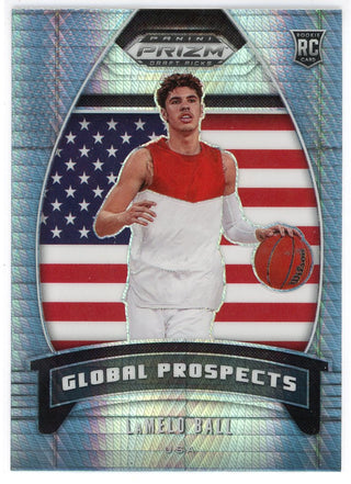 LaMelo Ball 2020-21 Panini Prizm Draft Picks Rookie Silver Prizm Card #D98