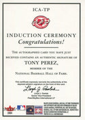 Tony Perez 2004 Fleer Induction Ceremony Autographed Card