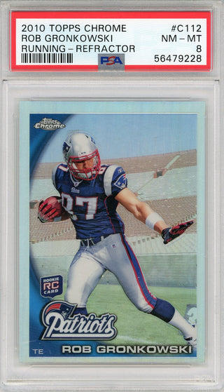 Rob Gronkowski 2010 Topps Chrome Rookie Refractor Card #C112 (PSA)