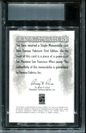 Joe Montana Famous Fabrics First Edition Single Memorabilia #4/9