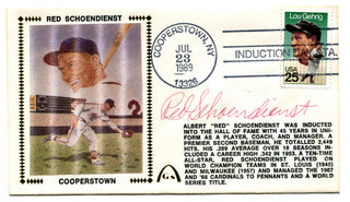 Red Schoendienst Cooperstown NY  July 23,1989 Autographed First Day Cover