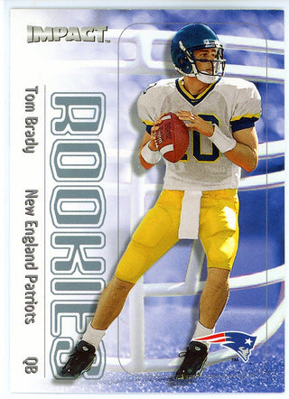 Tom Brady 2000 Fleer Skybox Impact Rookie Card #27