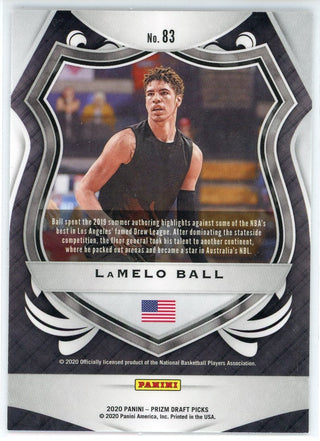 LaMelo Ball 2020-21 Panini Prizm Draft Picks Crusade Rookie Card #83