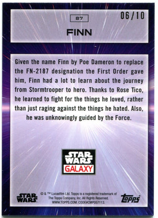 Topps Star Wars Galaxy Finn 06/10 #87