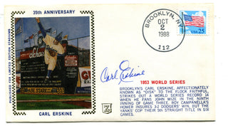 Carl Erskine 35th Anniversary Brooklyn NY Oct 2,1988 Autographed First Day Cover