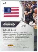 LaMelo Ball 2020-21 Panini Prizm Draft Picks Rookie Purple Prizm Card #3