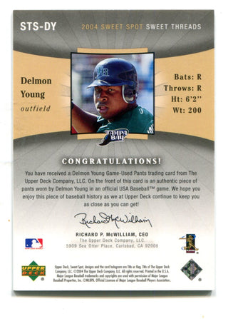 Delmon Young 2004 Upper Deck Sweet Threads #STSDY Jersey Card