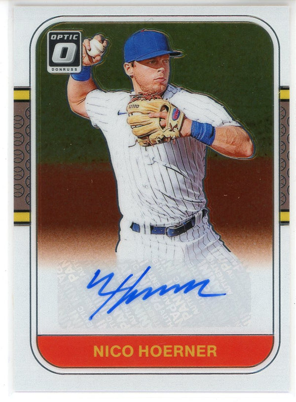 Nico Hoerner Autographed 2021 Panini Donruss OpticCard #RS87-NH