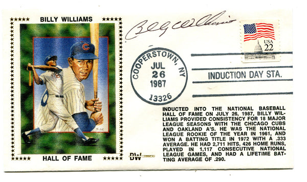 Billy Williams Chicago Cubs Signed July 261987 Hall of Fame 